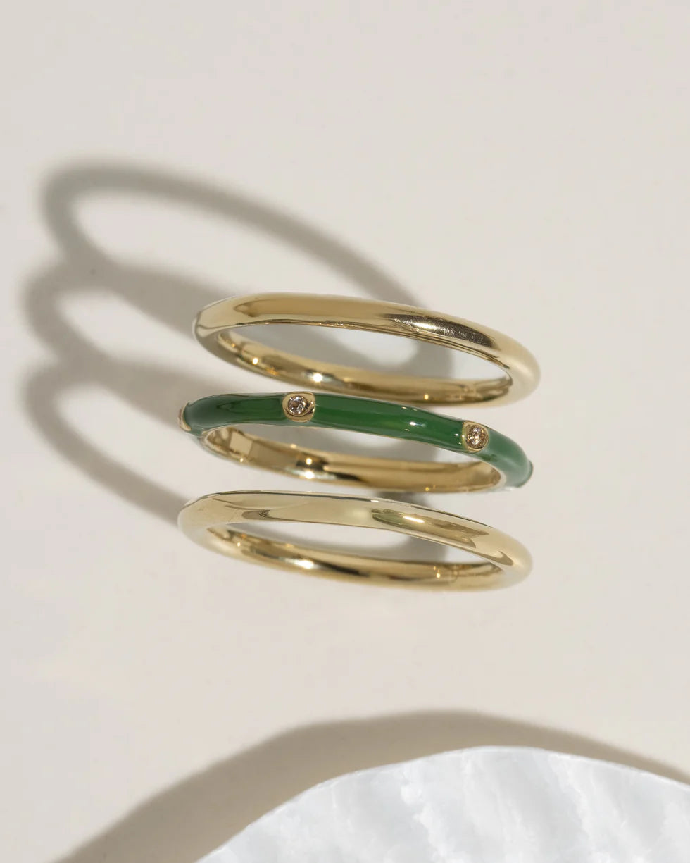 Enamel Stacking Ring Set