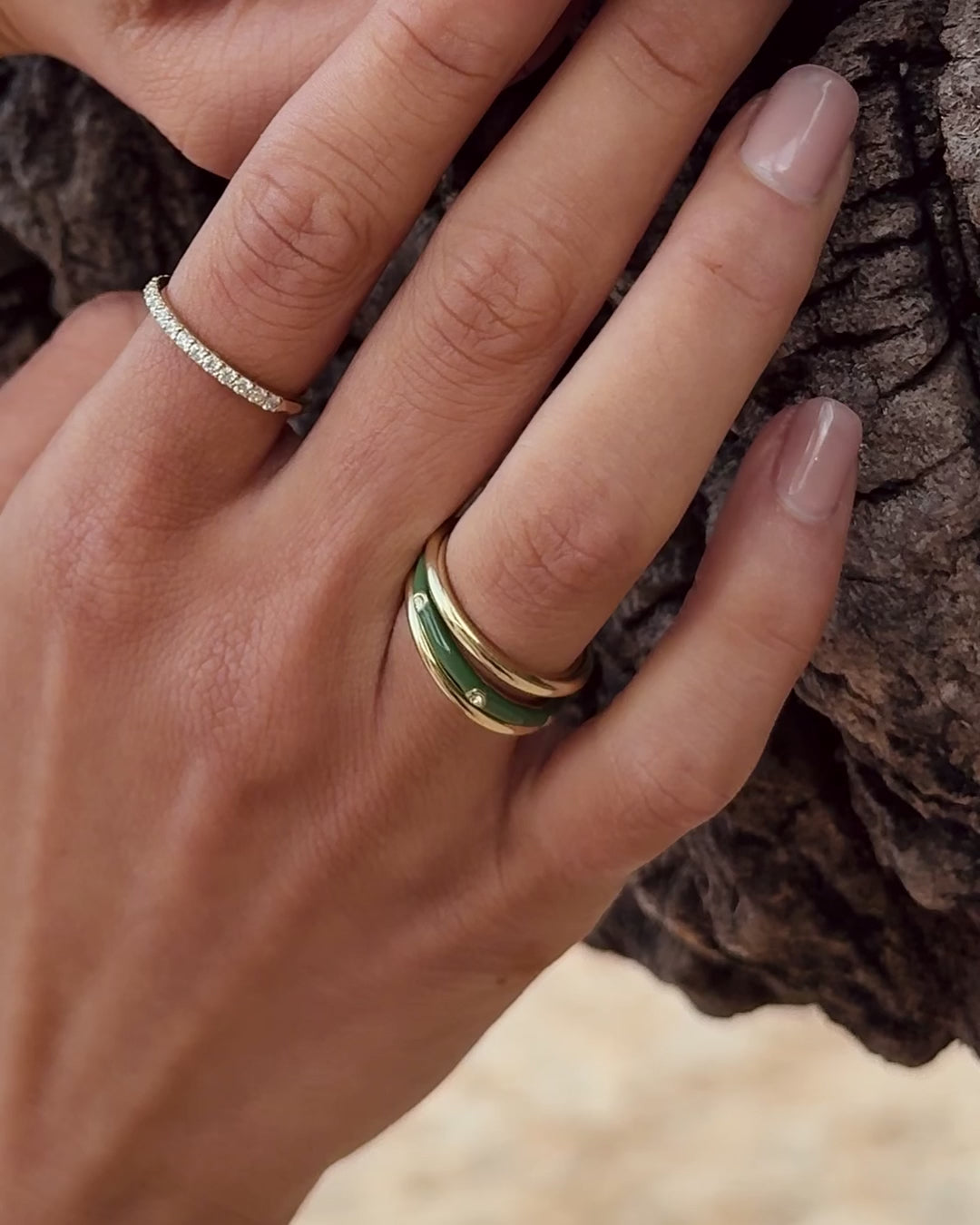 Enamel Stacking Ring Set